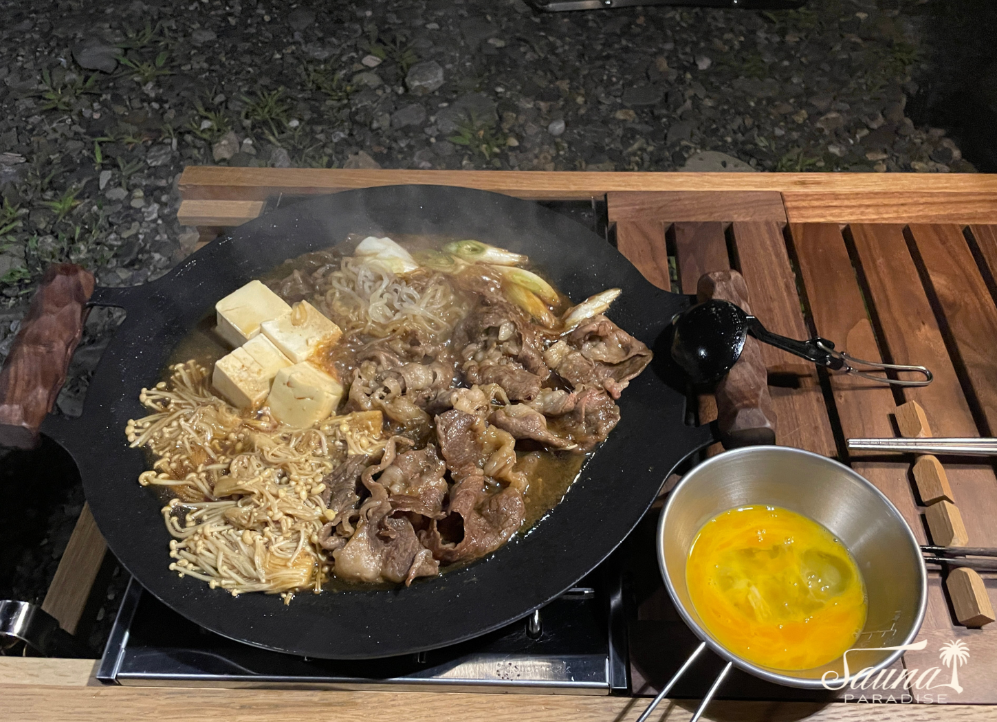 すき焼き｜肉料理｜キャンプ飯｜ソロキャンプ｜アウトドア料理