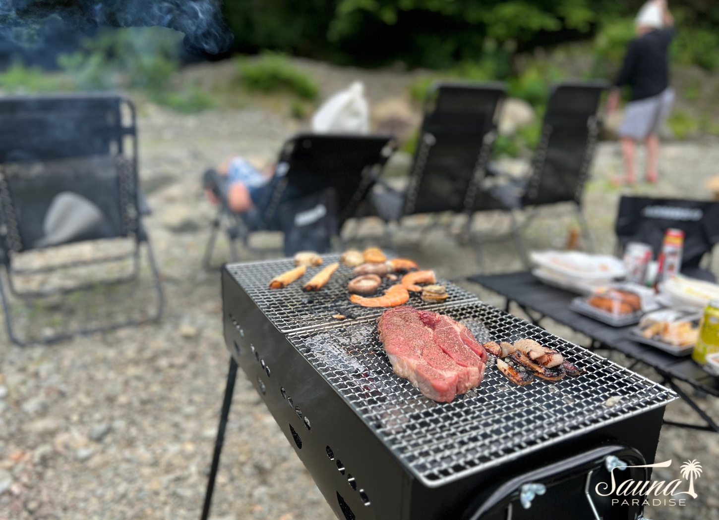 川サウナ｜BBQ
|テントサウナ｜関東サウナ｜川｜川サウナ｜そとあそび｜夏｜アウトドア｜関東川サウナとBBQ