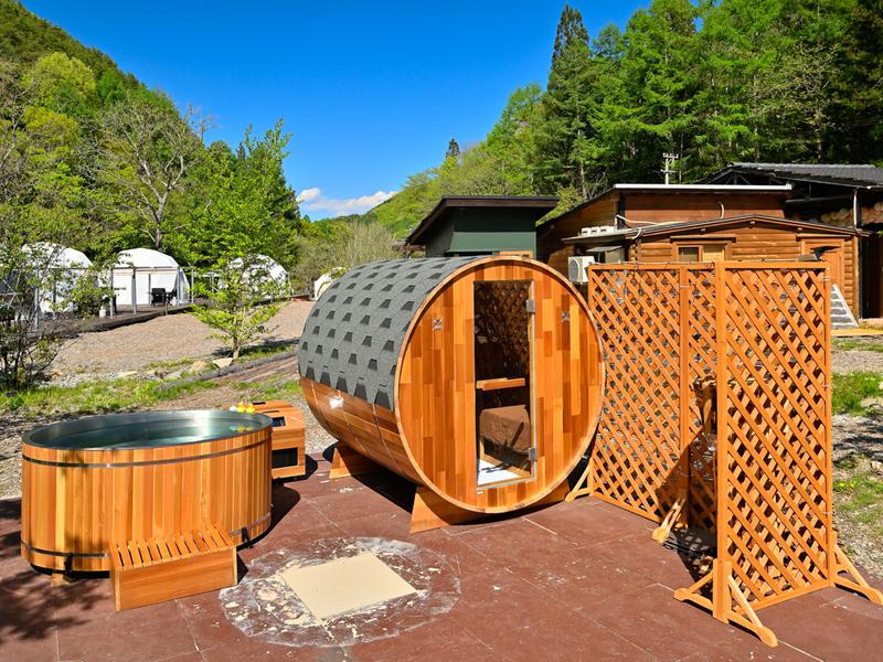長野 プライベートサウナ BaCo Resort 上田 グランピング 川サウナ