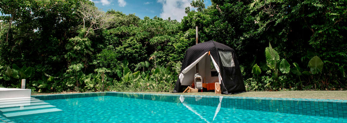 沖縄 テントサウナ JUSANDI 石垣島 プールヴィラ MORZH