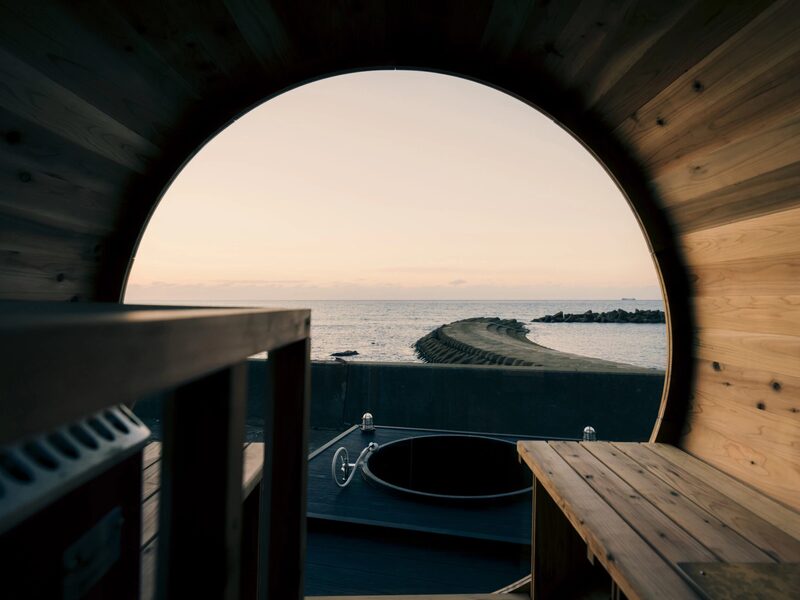 福井 UMITOMA OCEANVIEW RESORT ECHIZEN 越前 バレルサウナ