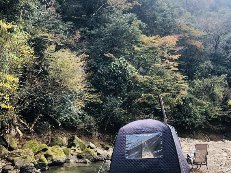 宮崎 テントサウナ いろどりの里 小林 川サウナ