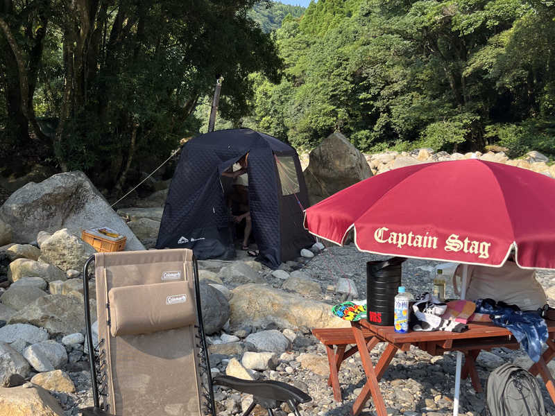 鹿児島 猿ヶ城渓谷 森の駅たるみず 垂水 川サウナ テントサウナ