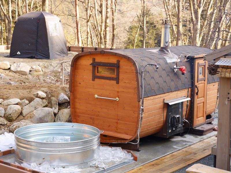 山梨 テントサウナ サウナ琴川 山梨市 バレルサウナ