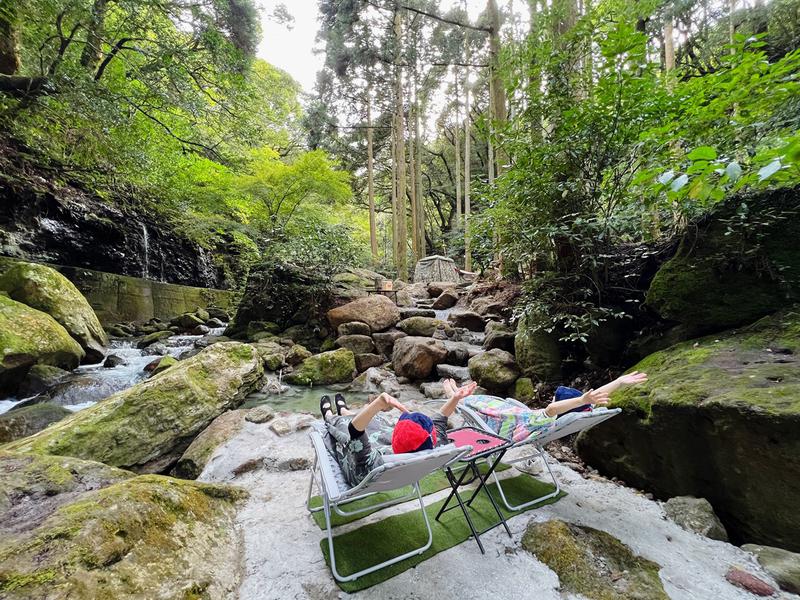 長崎 テントサウナ 森のしらべ 雲仙 清流 滝
