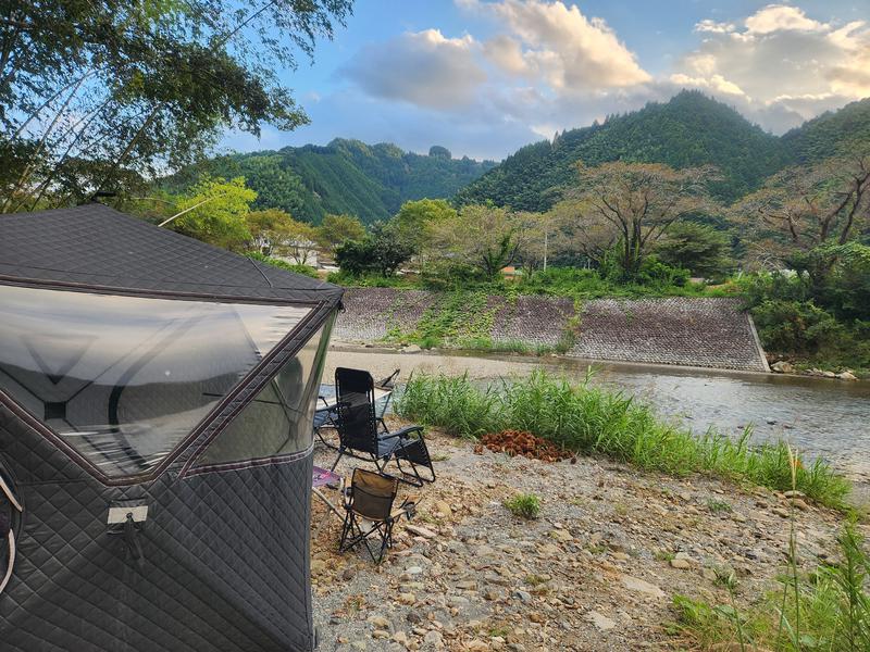 静岡 テントサウナ おきつがわ 清水 興津川 川サウナ