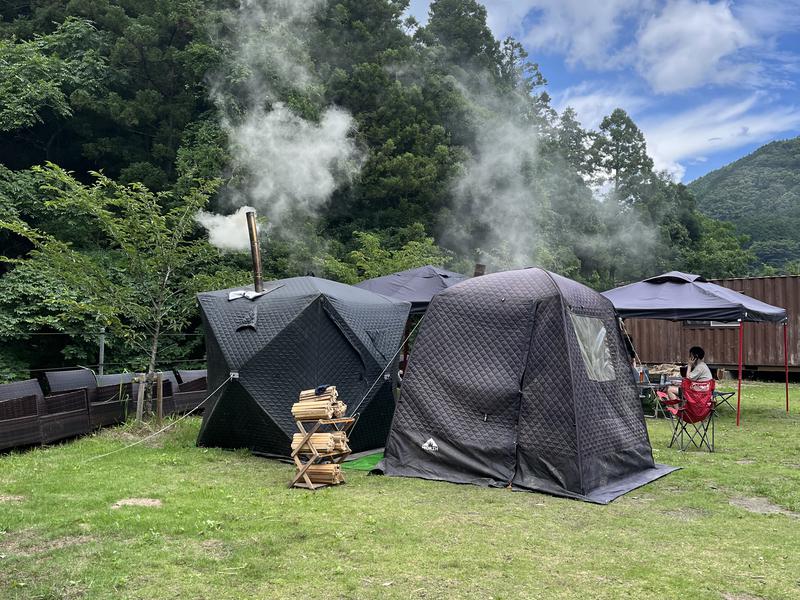 大阪 テントサウナ 箕面 B-CAMP 川サウナ BBQ