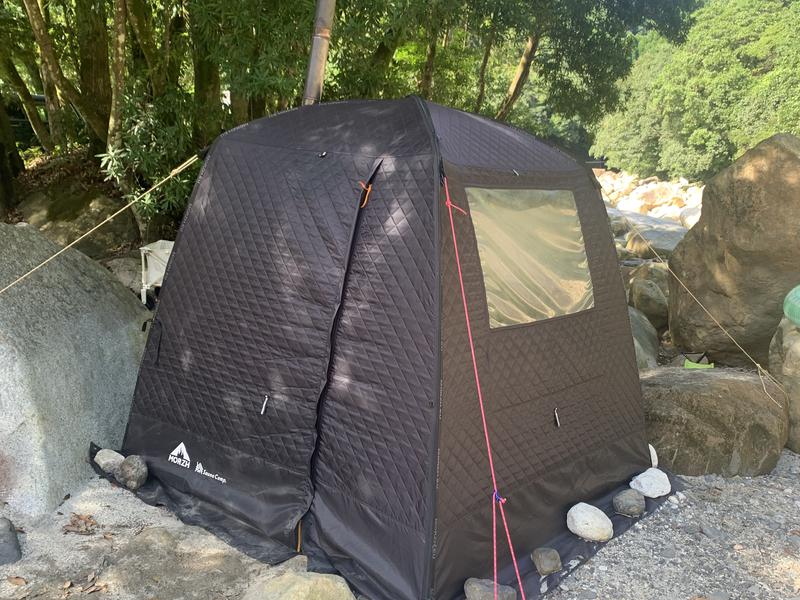 鹿児島 テントサウナ 猿ヶ城渓谷 垂水 川サウナ