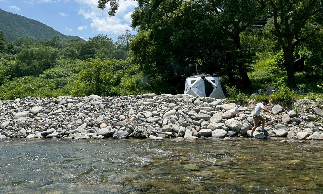 群馬 テントサウナ ととのい群馬 みなかみ 湯檜曽川 川サウナ
