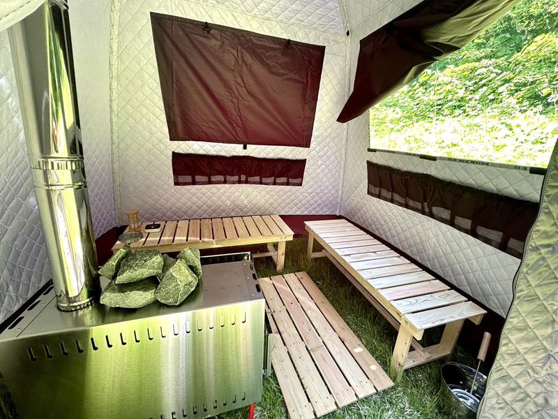 山形 弓張平公園 テントサウナ 西川町 川サウナ