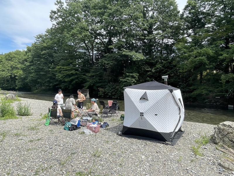 埼玉 テントサウナ やまね 飯能 名栗川 川サウナ