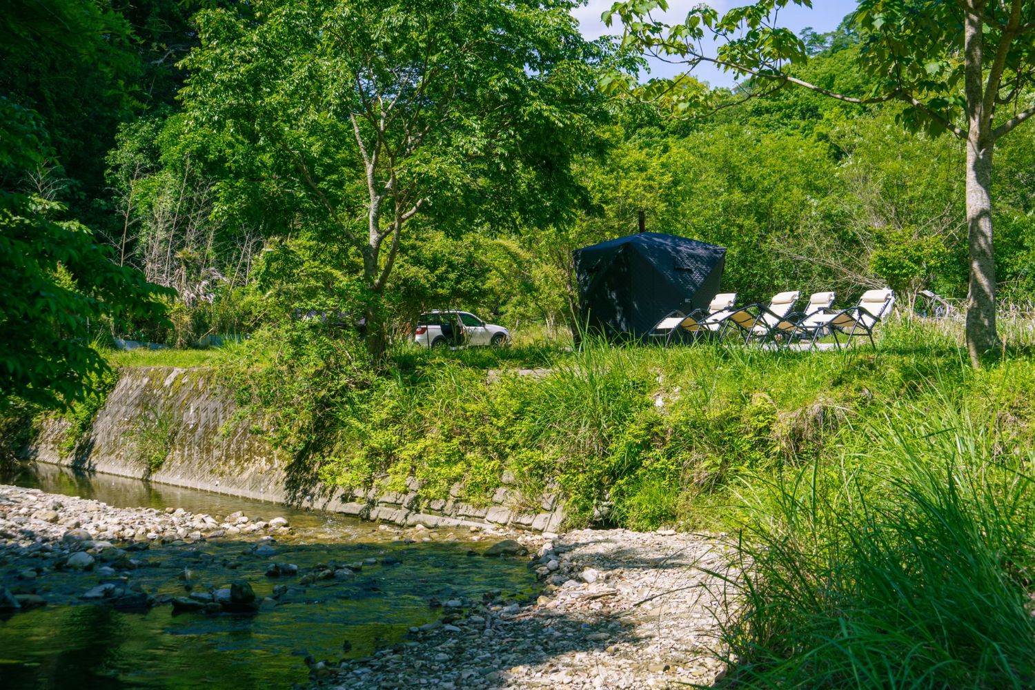 千葉 テントサウナ Yamasobu 富津 川サウナ キャンプ場