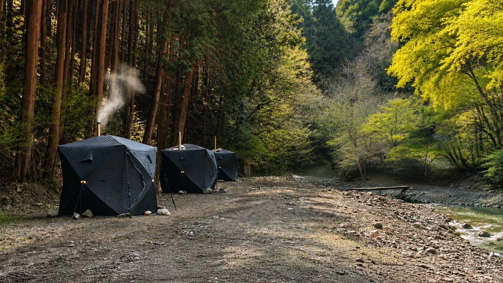 東京 川サウナFIELD 北秋川 北秋川自然休暇村 檜原村 川サウナ テントサウナ