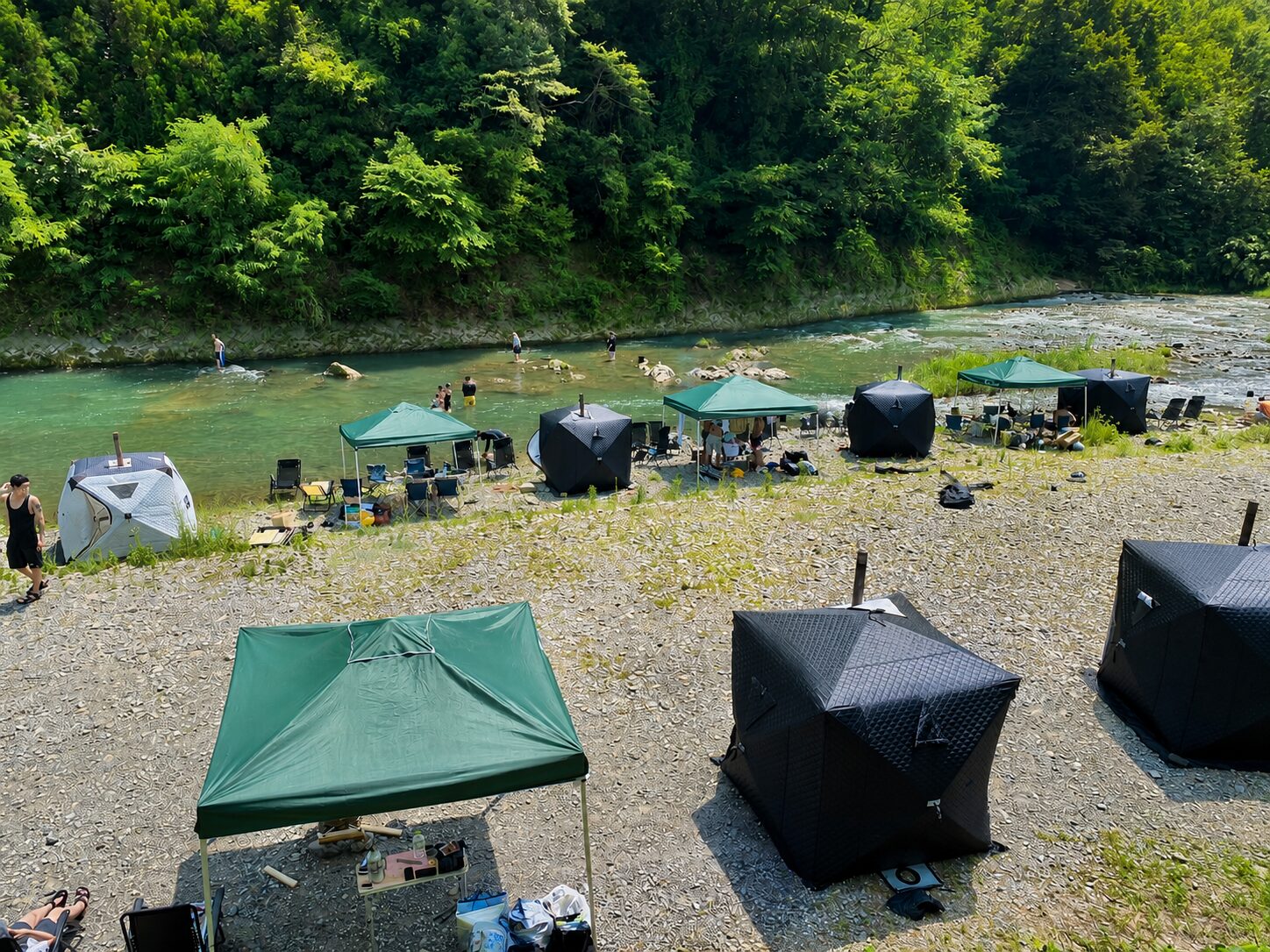 東京 川サウナFIELD あきる野舘谷 秋川 川サウナ テントサウナ BBQ